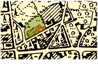 Die Lager der Anbauerstelle “Harm-Hof” auf einer Karte von 1899